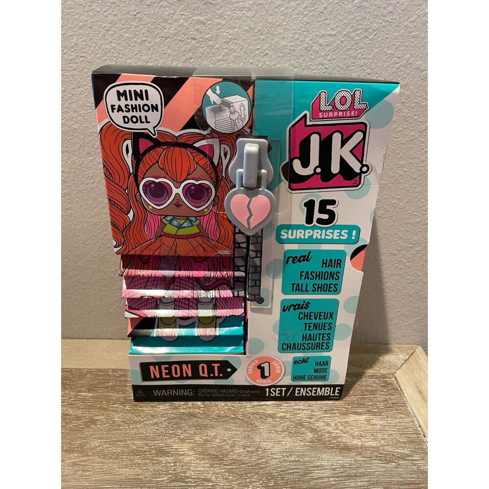 LOL Surprise ~ JK ~ Mini Fashion Doll ~ Neon QT ~ 15 Surprises ~ Series 1